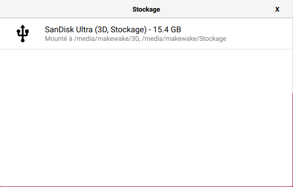 popup de sélection de stockage raspberry pi imager